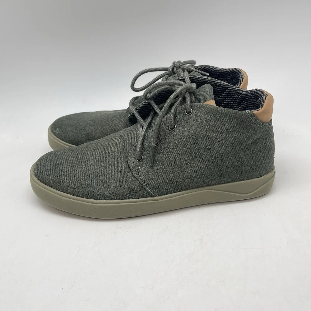 Olukai Nana Hele Wai'apo‎ Chukka Boots Mens 9 US Green Canvas Comfort Sneakers